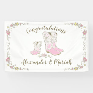 Banderoles Cowboy Baby shower Country Western Blue Boy