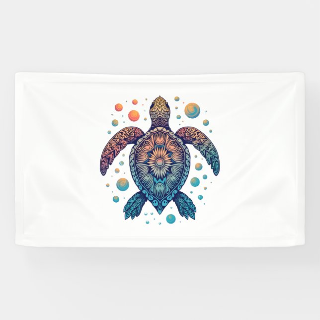 Banderoles Cravate Hawaiian Sea Turtle-Dye Hawaii Vacances Pl (Horizontal)