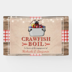Banderoles Crawfish Boil Homard Rustic Engagement Party