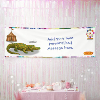 Banderoles Crawford, painted circus crocodile