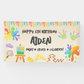 Banderoles Crayon éditable de style – Peinture et palette art