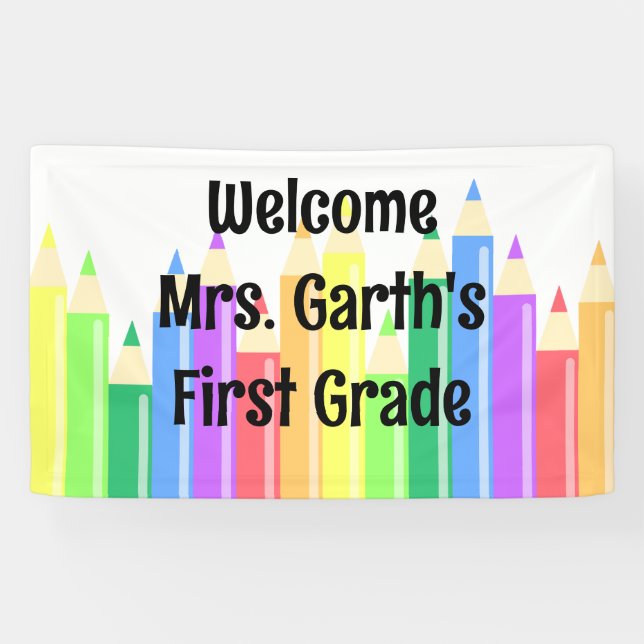 Banderoles Crayons colorés (Horizontal)