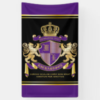 Créez votre propre armoiries Emblème d'or violet