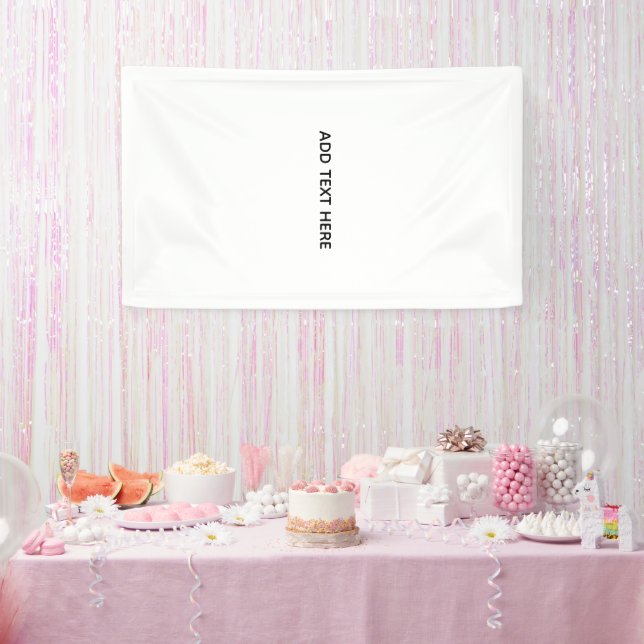 Banderoles Créez votre propre blanc  (Fête)