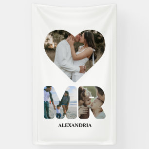 Banderoles Créez votre propre couple Mr et Mrs photo Matching