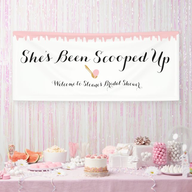 Banderoles Crème glacée fraise Accueil social Vinyl Banner (Fête)