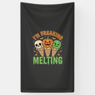 Banderoles Crème Glacée Qui Fond Complètement Halloween