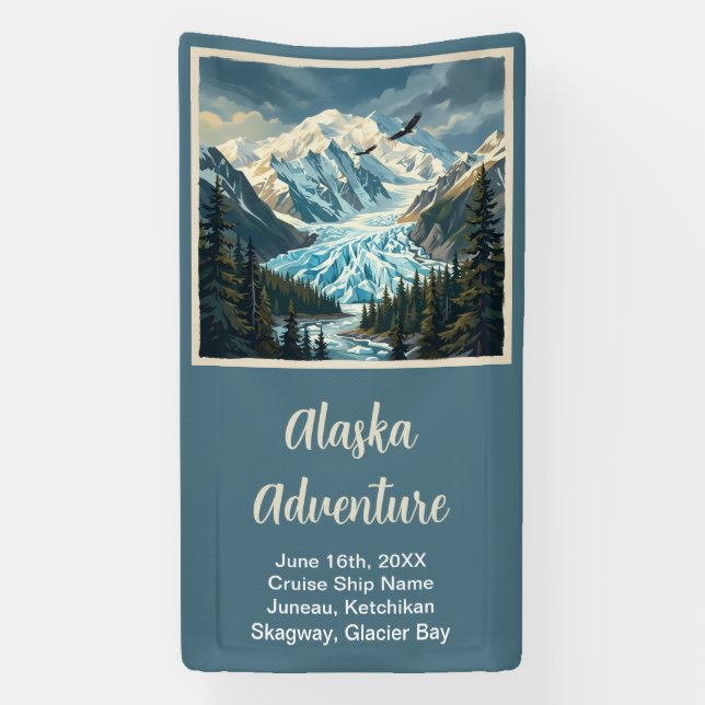 Banderoles Croisière d'été Alaska (Verticale)