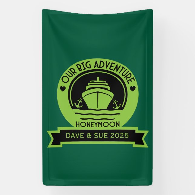 Banderoles Croisière lune de miel (Verticale)