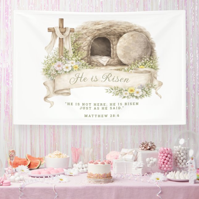 Banderoles Cross and Tomb | Resurrection Day (Fête)