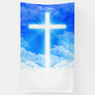Banderoles Cross of Light Jesus Christ Customizable Christian