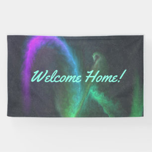 Banderoles Custom 3' x 5' Welcome Home Vinyl Banner - Personn