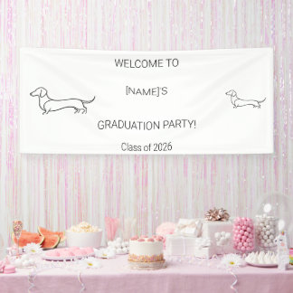 Banderoles Custom Dog Graduate Welcome Banner | Photo & Breed