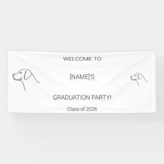 Banderoles Custom Dog Graduate Welcome Banner | Photo & Breed