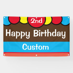 Banderoles Custom Happy 2e anniversaire