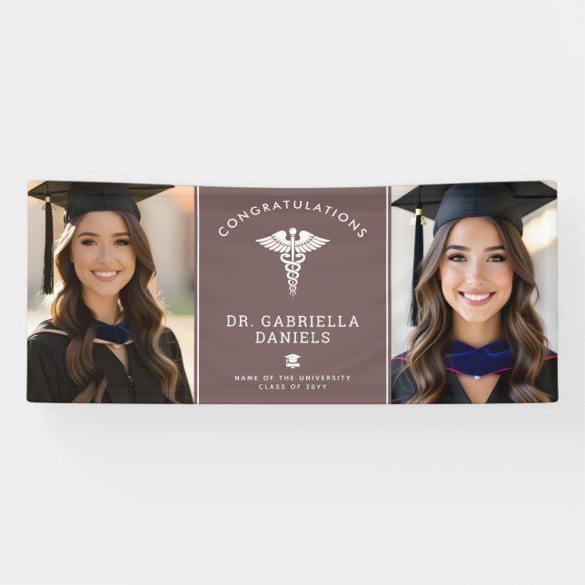 Banderoles Custom Photo Medical School Doctor Nurse Graduate (Horizontal)