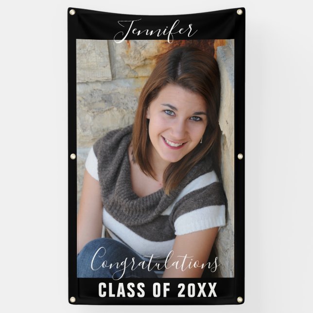 Banderoles Custom Photo Vertical Graduation Banners (Vertical)