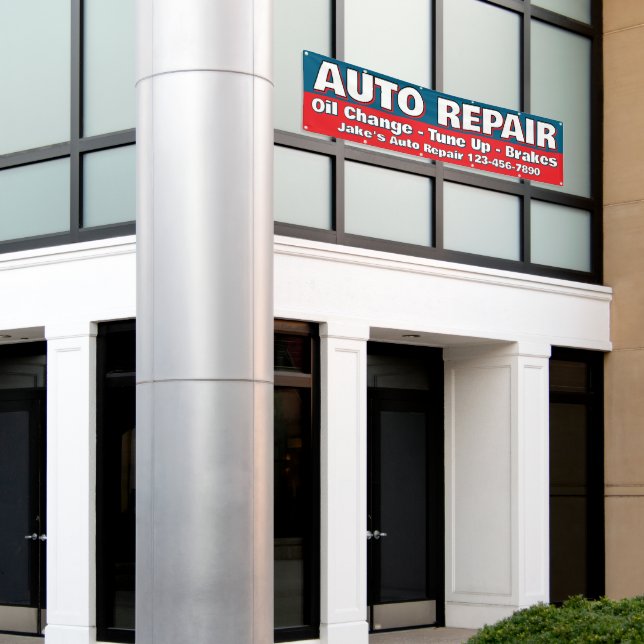 Banderoles Customize Auto Repair Service Brakes Oil Change (Bâtiment extérieur)