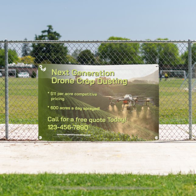 Banderoles Customize GPS Drone Crop Spraying Business Promo (Insitu)