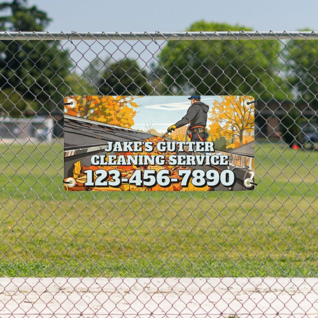 Banderoles Customize Home Gutter Cleaning Business Promo (Insitu)