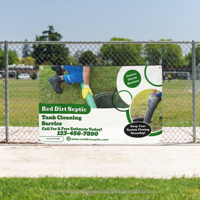 Banderoles Customize Septic Tank Cleaning Service Detailed  (Insitu)