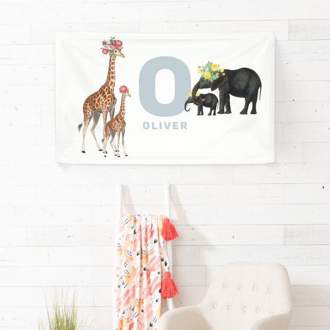Banderoles Cute Animals Baby's Nursery Kids Room Décor du mur (En situation)