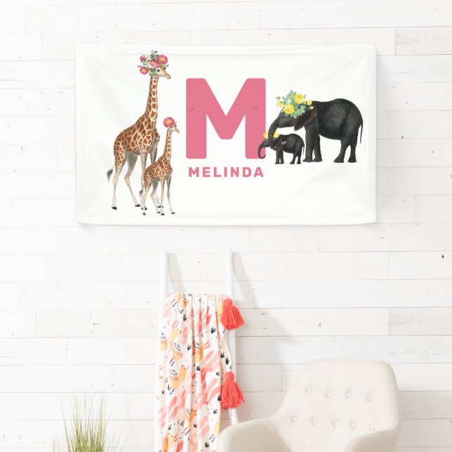 Banderoles Cute Animals Baby's Nursery Kids Room Décor du mur (En situation)