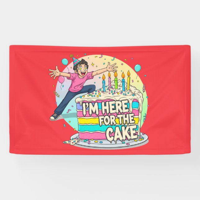 Banderoles Cute Anime Eyes Anniversaire Cake Lover (Horizontal)