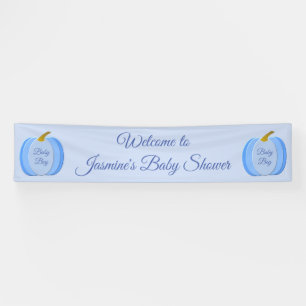 Banderoles Cute Blue Baby Boy Citrouille Baby shower personna