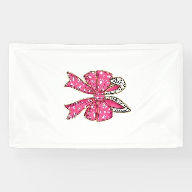 Banderoles Cute Easter Day Coquette Bow Bunny Rabbit Womens G (Horizontal)