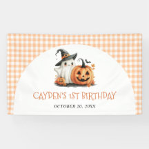 Cute En vichy Halloween Fantôme 1er anniversaire
