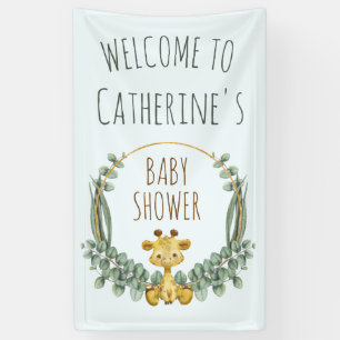 Banderoles Cute Jungle Safari Giraffe Baby shower Bienvenue