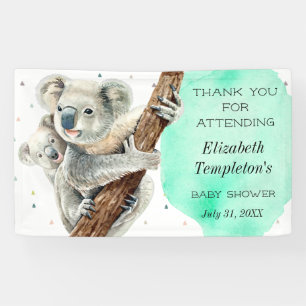 Banderoles Cute Koala Bear C'est un garçon Baby shower bleu