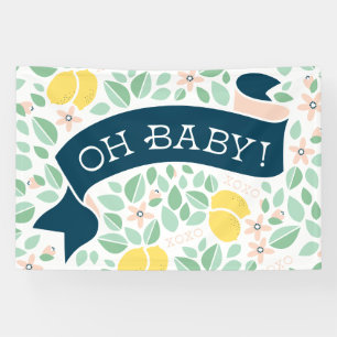 Banderoles Cute Lemon Jaune Baby shower Feuille