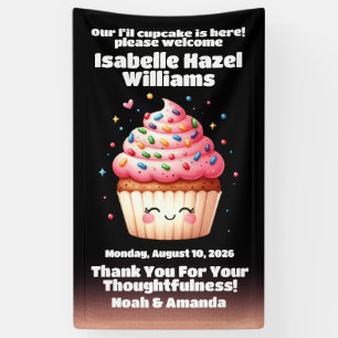 Banderoles Cute L'il Cupcake Sprinkings Baby shower Bienvenue