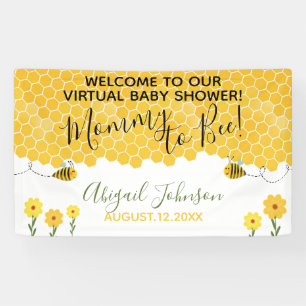 Banderoles Cute Mommy to Bee Honeycomb Baby shower virtuel