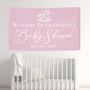 Banderoles Cute Rose Rocse Baby shower Party Personnalisé