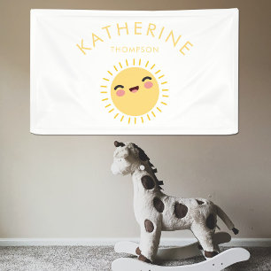 Banderoles Cute Sun Baby's Nursery Nom Enfants Salle Décor du