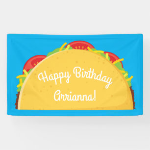Banderoles Cute Taco Kids 1er anniversaire Fête Nourriture m