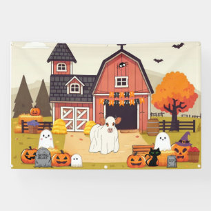 Banderoles Cute vache d'Halloween et ferme