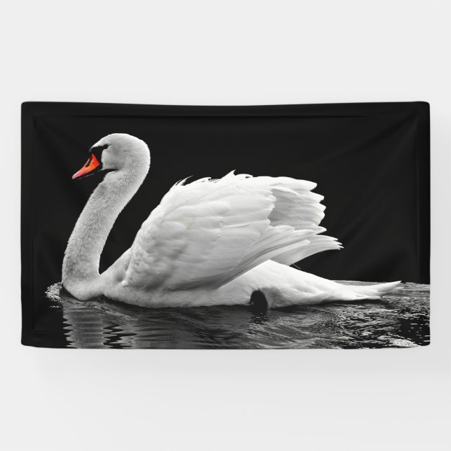 Banderoles Cygne blanc sur le lac (Horizontal)