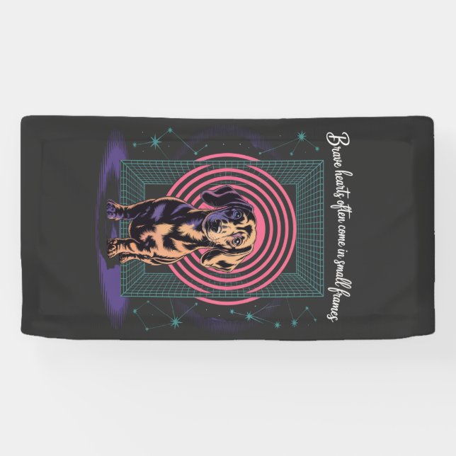 Banderoles Dachshund Brave Hearts Often Come In Small Frames (Horizontal)