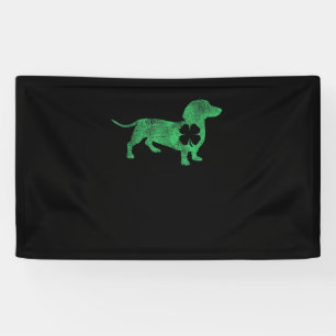Banderoles Dachshund Chien Shamrock St. Patrick's Day Saint P