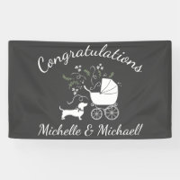 Dachshund Weiner Baby shower chien genre neutre