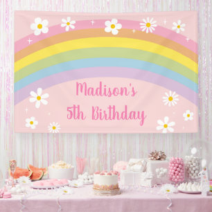 Banderoles Daisy Rainbow Retro Anniversaire