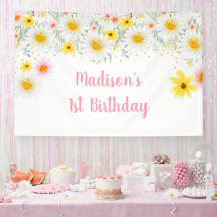 Banderoles Daisy Rose Gold Wild Un premier anniversaire