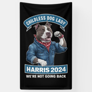 Banderoles Dame Chien sans Enfant Vote Kamala Élection 2024