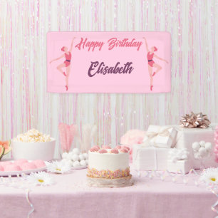 Banderoles Danse Ballerine Personnalisé Joyeux Anniversaire R