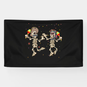 Banderoles Danser Crâne Dead Day Women Dia De Los Muertos