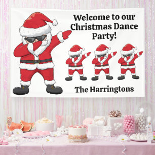 Banderoles Danser le texte personnalisé Père Noël
